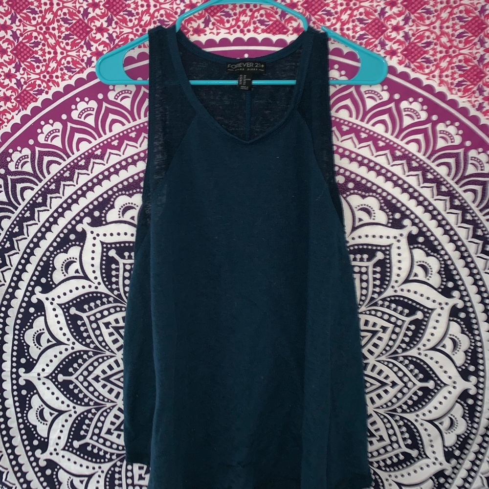 Forever 21+ blue tank top - business causal
